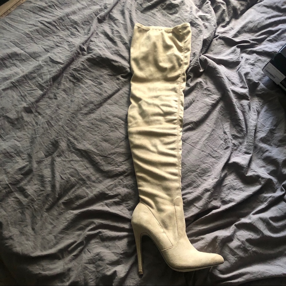 Nude Thigh High Boots
